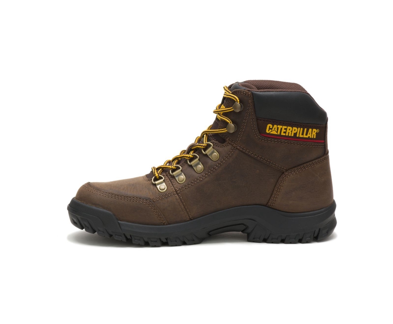 Caterpillar Outline Werklaarzen Heren Bruin | VRJXZ-5218