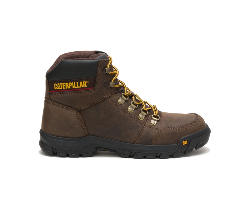 Caterpillar Outline Werklaarzen Heren Bruin | VRJXZ-5218