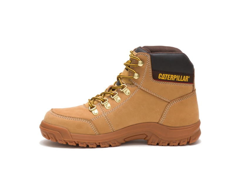 Caterpillar Outline Werklaarzen Heren Oranje | XJYAB-2810
