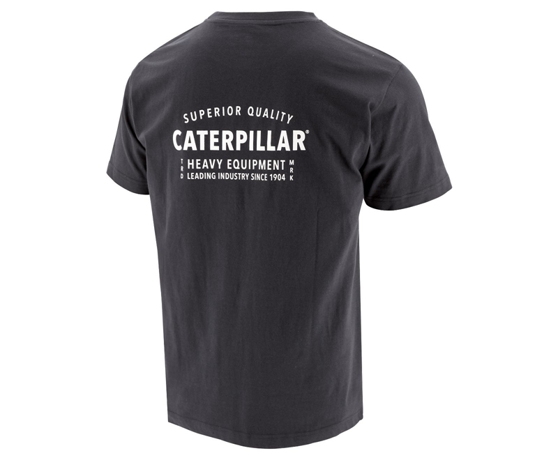 Caterpillar Quality Trademark T-shirts Heren Zwart | QEFNK-5472