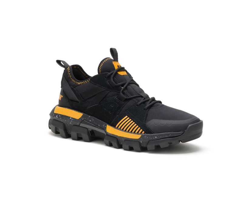 Caterpillar Raider Sport Sneakers Heren Zwart Geel | EXJCD-6179