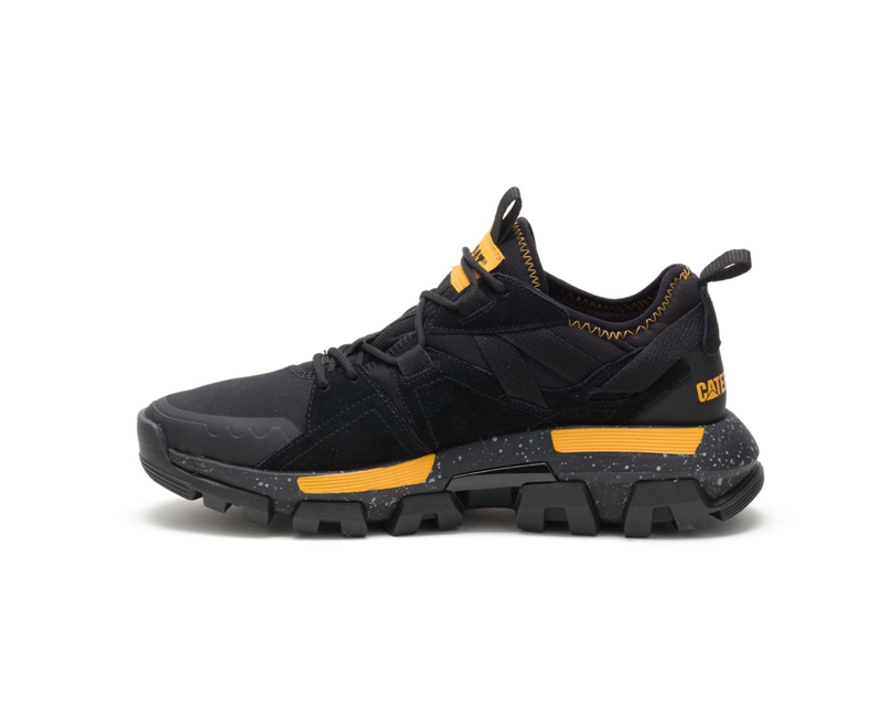 Caterpillar Raider Sport Sneakers Heren Zwart Geel | EXJCD-6179