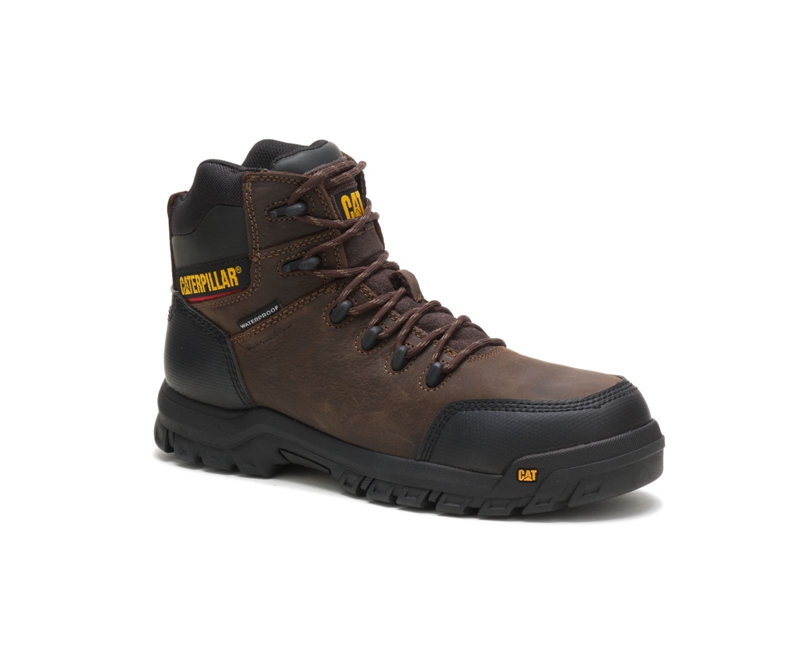 Caterpillar Resorption Waterdichte Composite Neus Werklaarzen Heren Bruin | RPOXM-3017