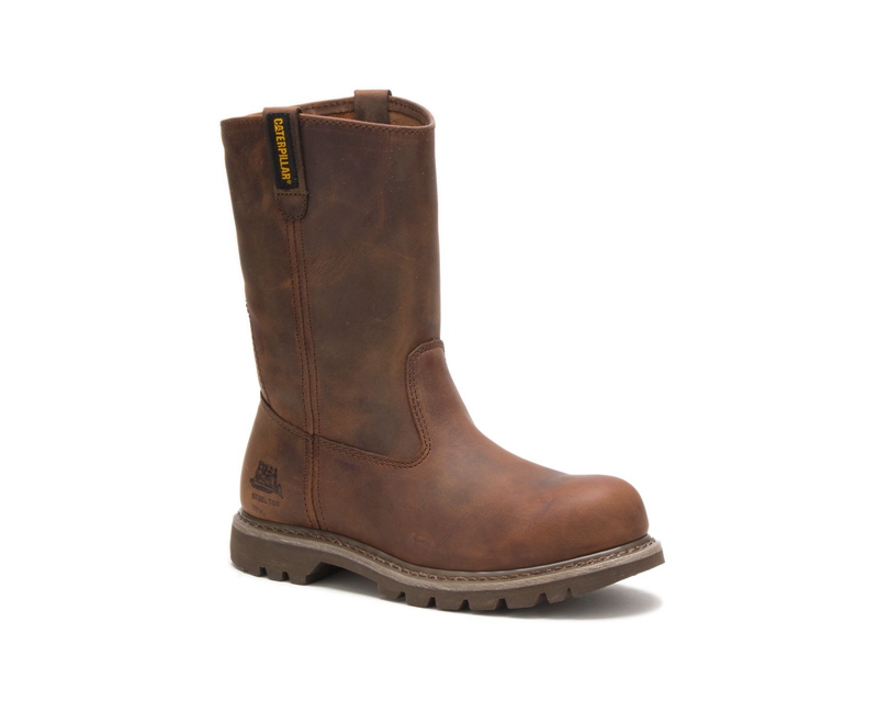 Caterpillar Revolver Steel Neus Werklaarzen Dames Donkerbruin | SPOMB-3189