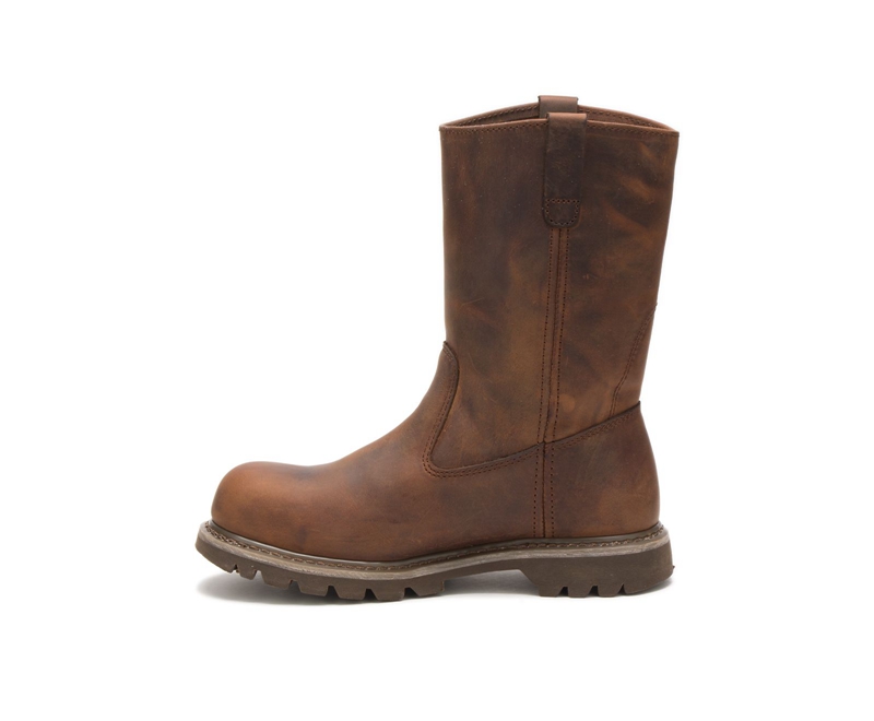 Caterpillar Revolver Steel Neus Werklaarzen Dames Donkerbruin | SPOMB-3189