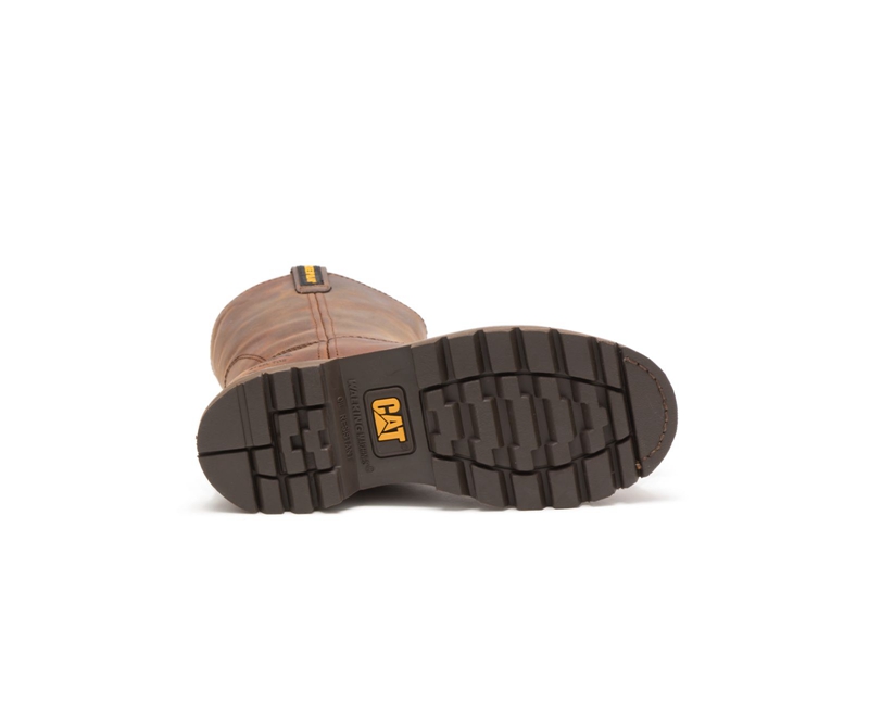 Caterpillar Revolver Steel Neus Werklaarzen Dames Donkerbruin | SPOMB-3189