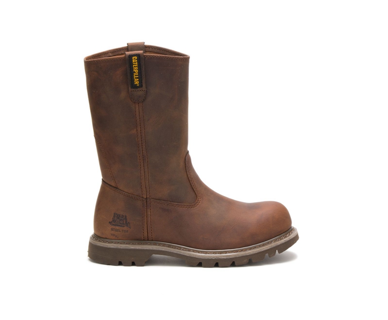 Caterpillar Revolver Steel Neus Werklaarzen Dames Donkerbruin | SPOMB-3189