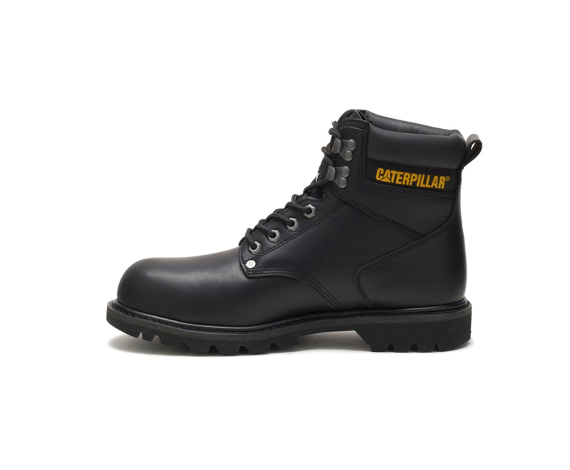 Caterpillar Second Shift Steel Neus Wandellaarzen Heren Zwart | MSAJG-6812