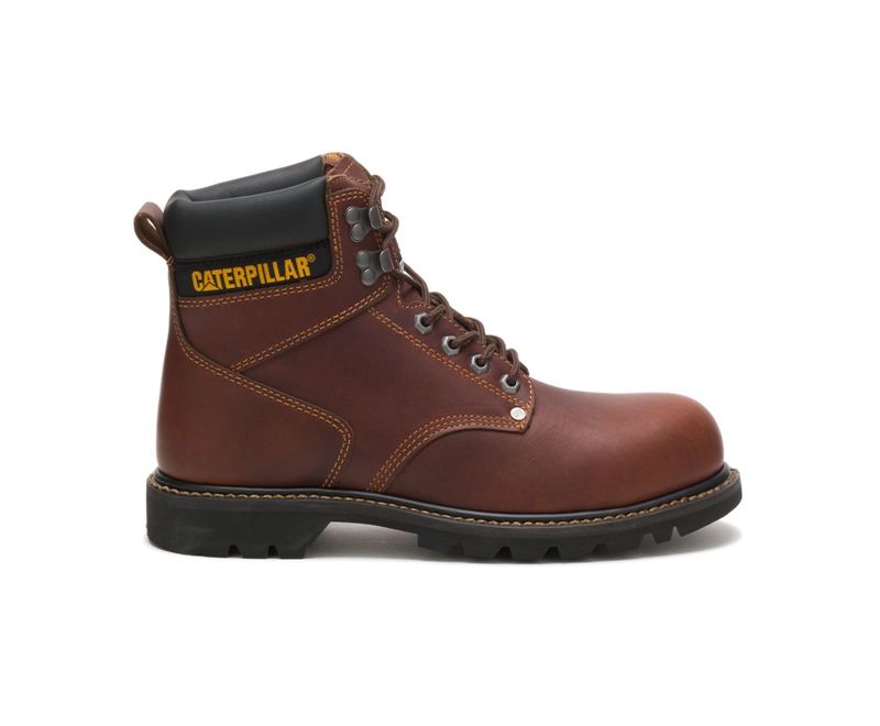Caterpillar Second Shift Steel Neus Wandellaarzen Heren Bruin | YPZEH-4950