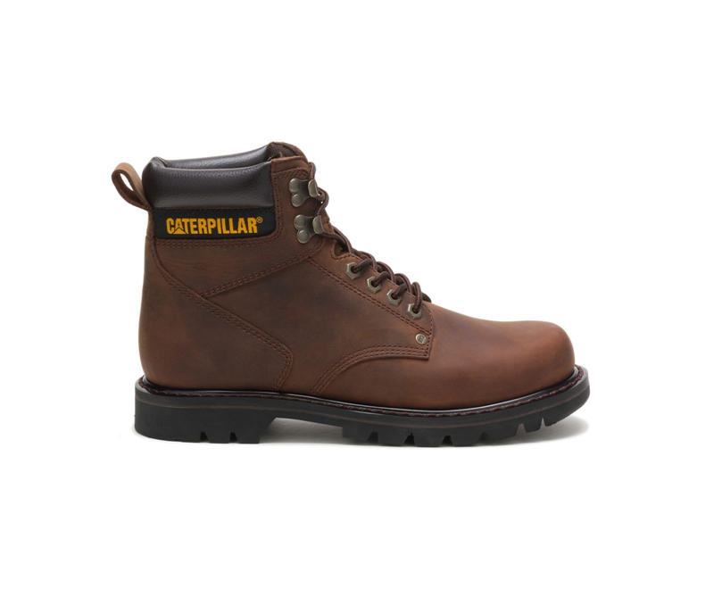 Caterpillar Second Shift Werklaarzen Heren Donkerbruin | LISDY-0652