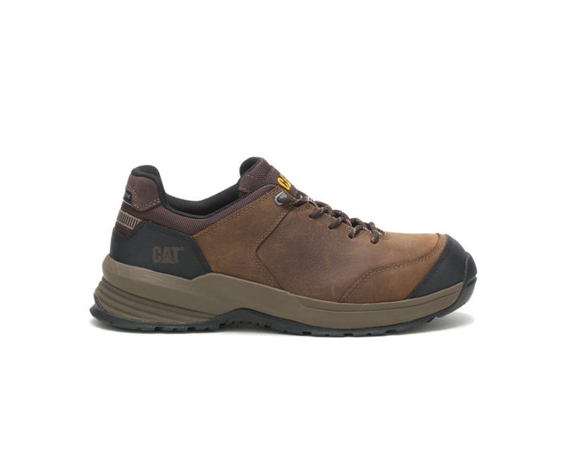 Caterpillar Streamline 2.0 Leren Composite Neus Werkschoenen Heren Bruin | GHIPC-2416