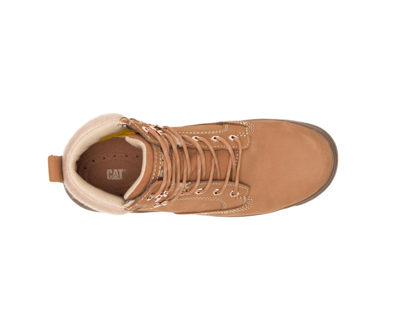 Caterpillar Tess Steel Neus Werklaarzen Dames Bruin | ZXOIC-1346
