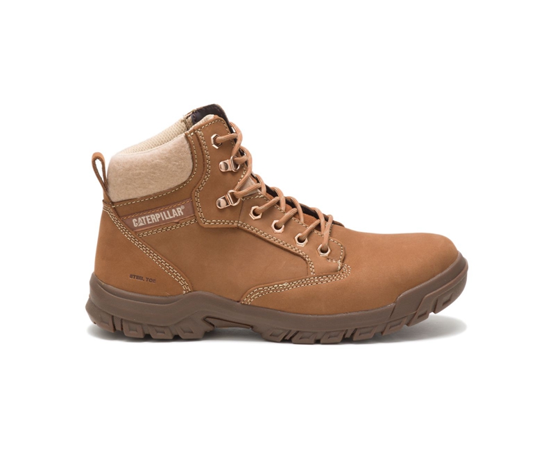 Caterpillar Tess Steel Neus Werklaarzen Dames Bruin | ZXOIC-1346