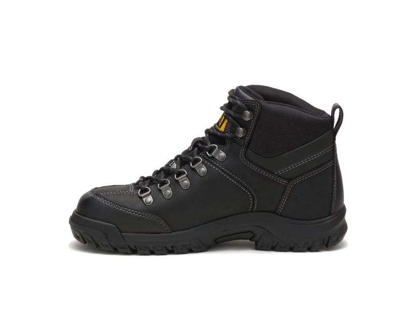 Caterpillar Threshold Waterdichte Steel Neus Werklaarzen Heren Zwart | BFDUX-5186