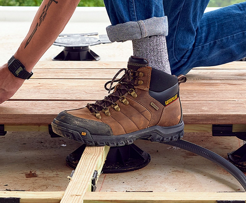 Caterpillar Threshold Waterdichte Steel Neus Werklaarzen Heren Zwart | BFDUX-5186
