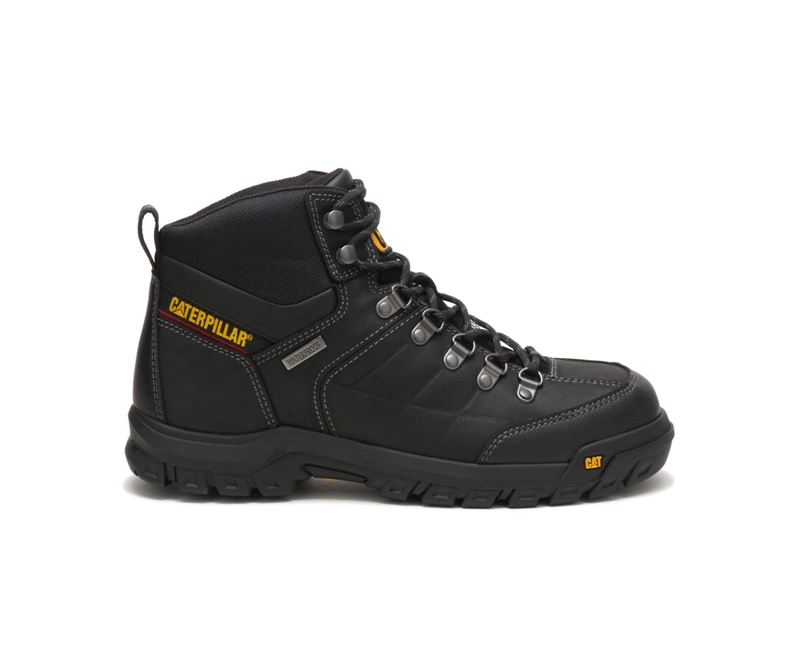 Caterpillar Threshold Waterdichte Steel Neus Werklaarzen Heren Zwart | BFDUX-5186