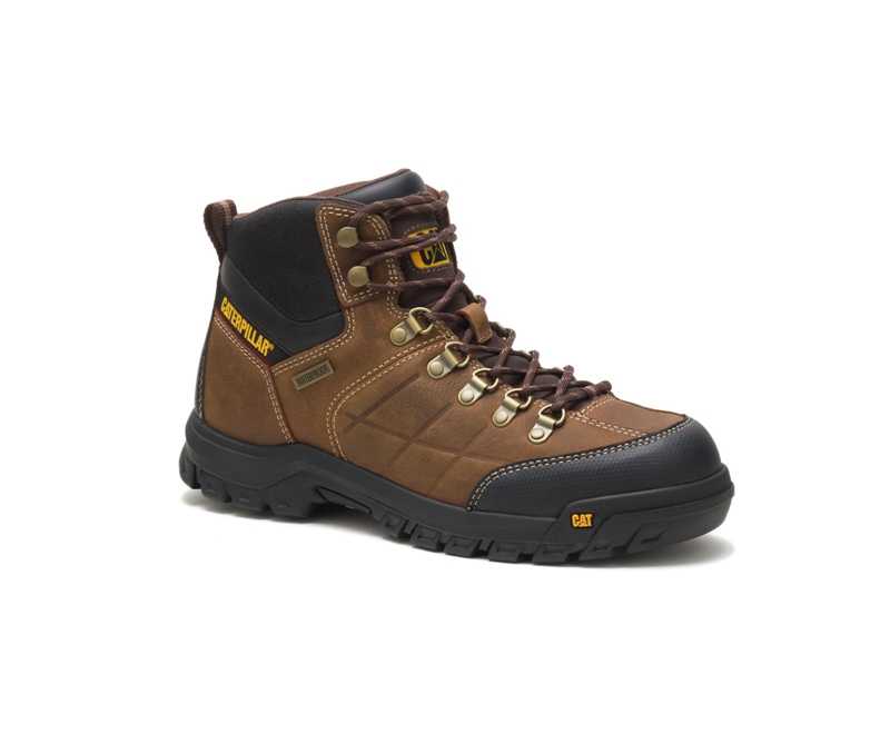Caterpillar Threshold Waterdichte Werklaarzen Heren Bruin | XOAHP-4875