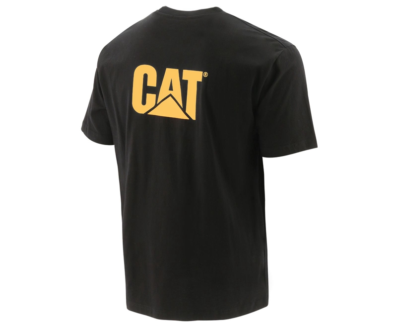 Caterpillar Trademark Pocket T-shirts Heren Zwart | ALCFN-4971