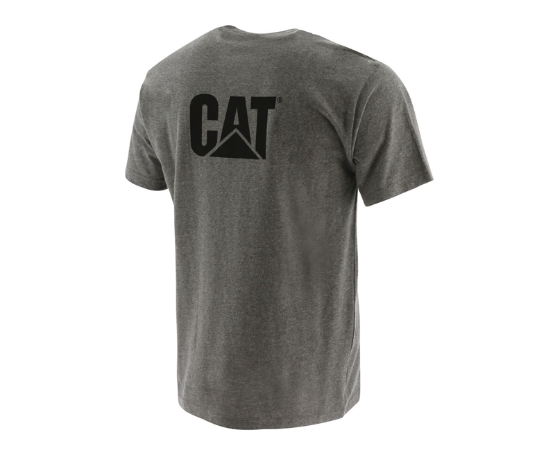 Caterpillar Trademark Pocket T-shirts Heren Donkergrijs | VPIUE-8075