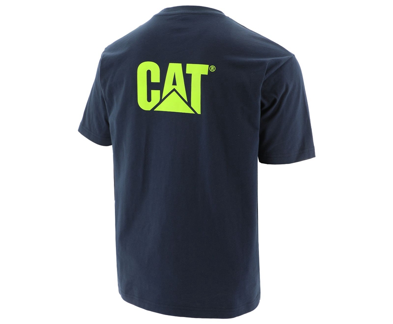 Caterpillar Trademark T-shirts Heren Geel | MHVRZ-7142