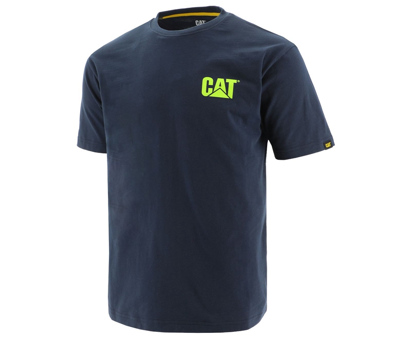 Caterpillar Trademark T-shirts Heren Geel | MHVRZ-7142