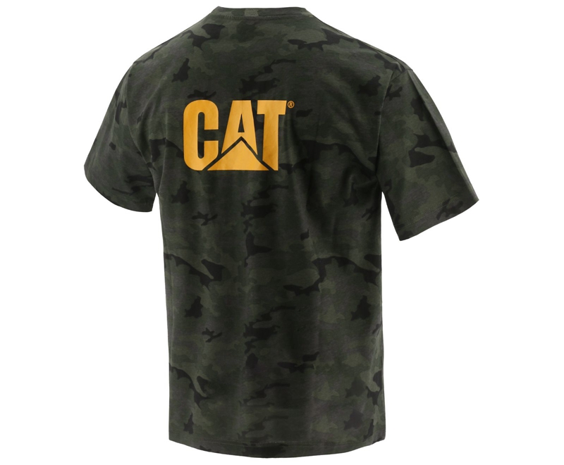 Caterpillar Trademark T-shirts Heren Olijfgroen | BYPFA-1854