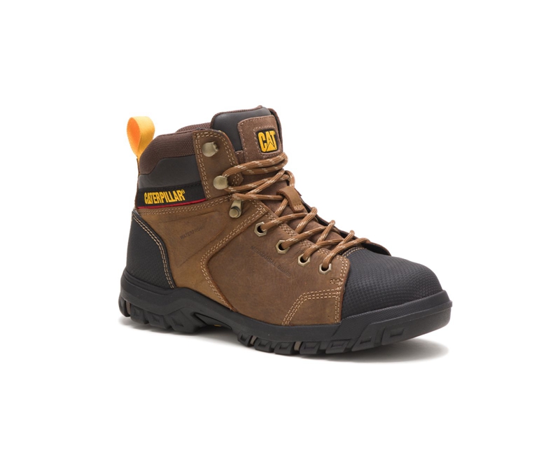 Caterpillar Wellspring Metatarsal Guard Steel Neus Werklaarzen Dames Bruin | AYMSN-8201