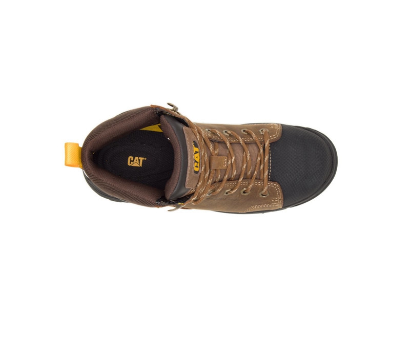 Caterpillar Wellspring Metatarsal Guard Steel Neus Werklaarzen Dames Bruin | AYMSN-8201