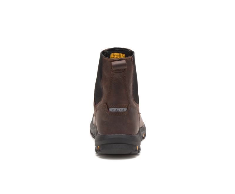 Caterpillar Wheelbase Steel Neus Werklaarzen Heren Donkerbruin | GYFBN-2186