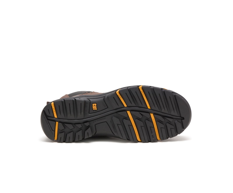 Caterpillar Wheelbase Steel Neus Werklaarzen Heren Donkerbruin | GYFBN-2186