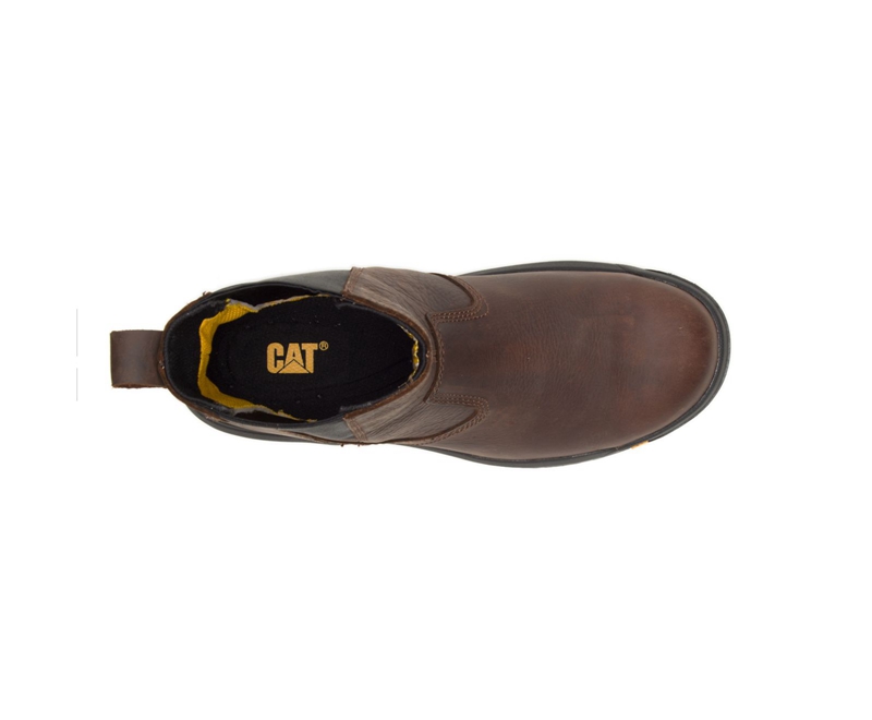 Caterpillar Wheelbase Steel Neus Werklaarzen Heren Donkerbruin | GYFBN-2186