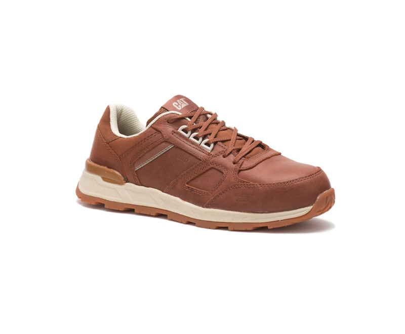 Caterpillar Woodward SD Steel Neus Sneakers Heren Bruin | SBEWG-7821