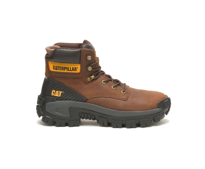 Caterpillar Invader Hi Steel Neus Werklaarzen Heren Donkerbruin | JYIGA-7681